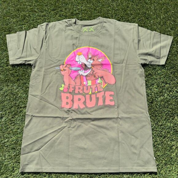 Kaws Men's Green and Pink T-shirt - Picture 1 of 4